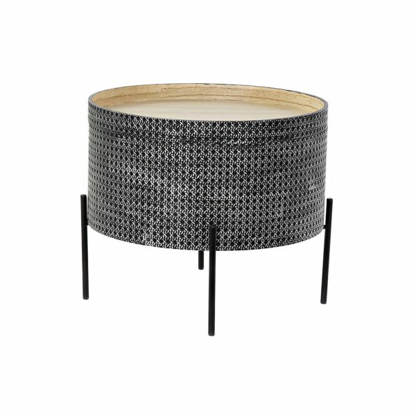 Console DKD Home Decor Black Silver Metal MDF Wood 45 x 45 x 39 cm Online Sale