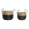 Basket set DKD Home Decor Natural Grey Seagrass (41 x 25 x 42 cm) (2 Pieces) Hot on Sale