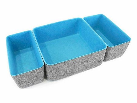 Basket set Confortime 3 Pieces Felt (3 Pieces) (6 Units) Cheap