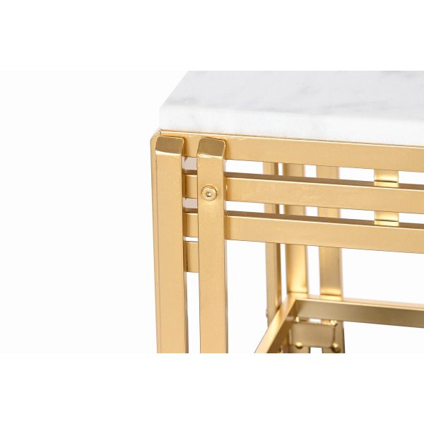 Centre Table DKD Home Decor Metal Aluminium Marble 80 x 40 x 40 cm Discount