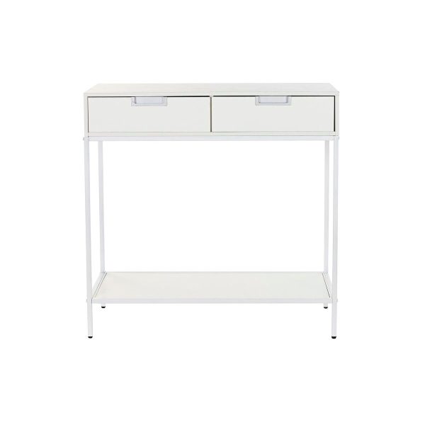 Console DKD Home Decor Metal MDF White (80 x 35 x 81 cm) Discount