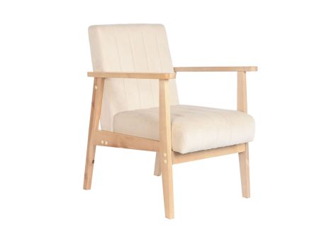 Armchair DKD Home Decor Beige Natural Pinewood 63 x 68 x 81 cm For Cheap