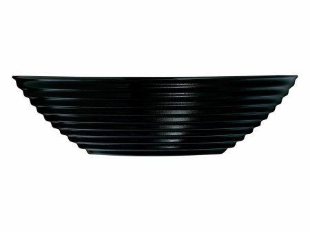 Bowl Luminarc Harena Negro Black Glass 16 cm (24 Units) Discount