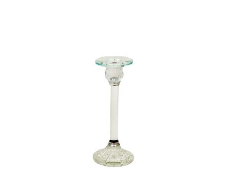 Candleholder Romimex Transparent Glass 9 x 23 x 9 cm For Cheap