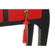 Console DKD Home Decor Fir Red Black MDF Oriental (96 x 27 x 80 cm) For Discount