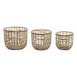 Basket set DKD Home Decor FIBRA MAIZ (3 Pieces) (Refurbished A) Online