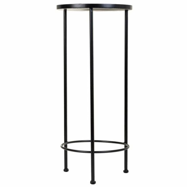 Flower Pot Stand Alexandra House Living Black Iron Tile 30 x 68 x 30 cm 3 Pieces For Cheap