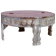 Centre Table Alexandra House Living White Mango wood 80 x 41 x 80 cm For Sale