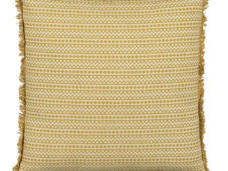 Cushion Cotton Beige Mustard 50 x 50 cm Sale