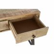 Console DKD Home Decor 130 x 40 x 89 cm Natural Black Metal Mango wood Online Sale