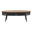 Centre Table DKD Home Decor Brown Black Metal Fir 120 x 58 x 42 cm For Sale