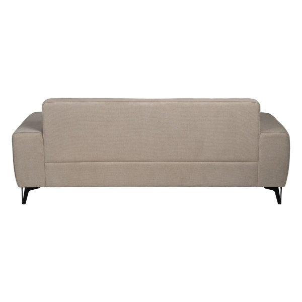 3-Seater Sofa Taupe Wood 220 x 87 x 85 cm Discount