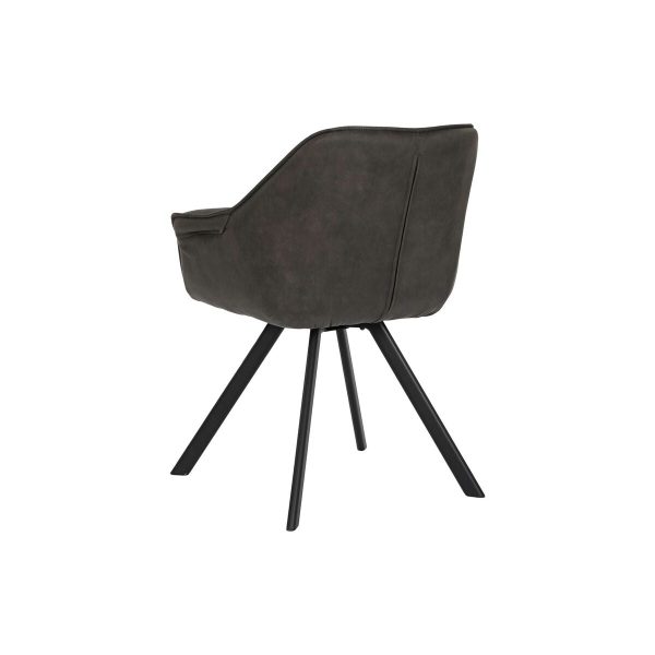 Chair DKD Home Decor Black Dark brown Dark grey 64 x 67 x 85 cm Supply