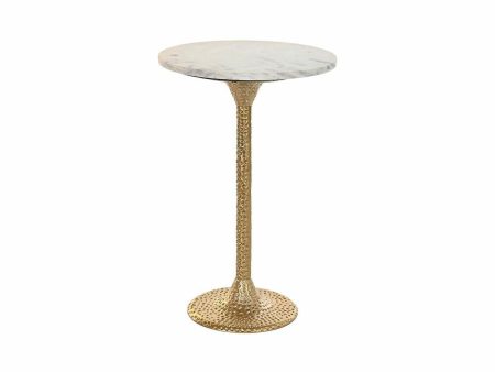 Console DKD Home Decor White Golden Aluminium Marble 40 x 40 x 61 cm Online Hot Sale