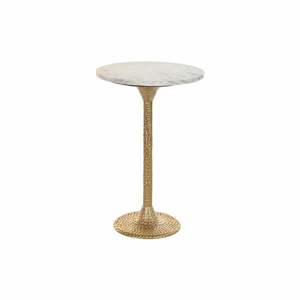 Console DKD Home Decor White Golden Aluminium Marble 40 x 40 x 61 cm Online Hot Sale