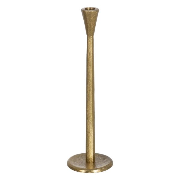 Candleholder Golden Aluminium 10 x 10 x 37 cm Online