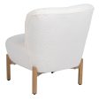 Armchair 62 x 75 x 74 cm Synthetic Fabric Metal White Online Sale