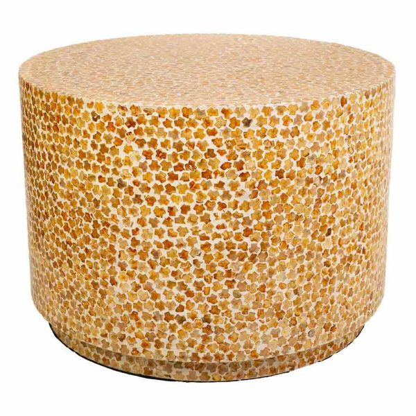 Centre Table Alexandra House Living Yellow Mother of pearl MDF Wood 65 x 46 x 65 cm Online