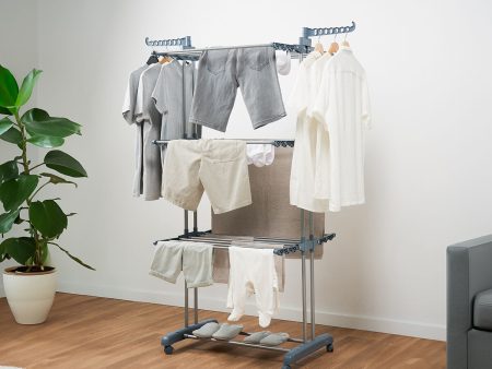 Folding Vertical Clothes Dryer with Wheels Dolver InnovaGoods 24 Bars Online