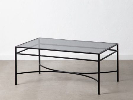 Centre Table 100 x 60 x 45,5 cm Crystal Metal Fashion