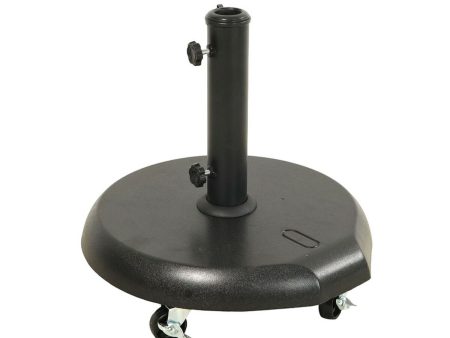 Base for beach umbrella Black With wheels Supply